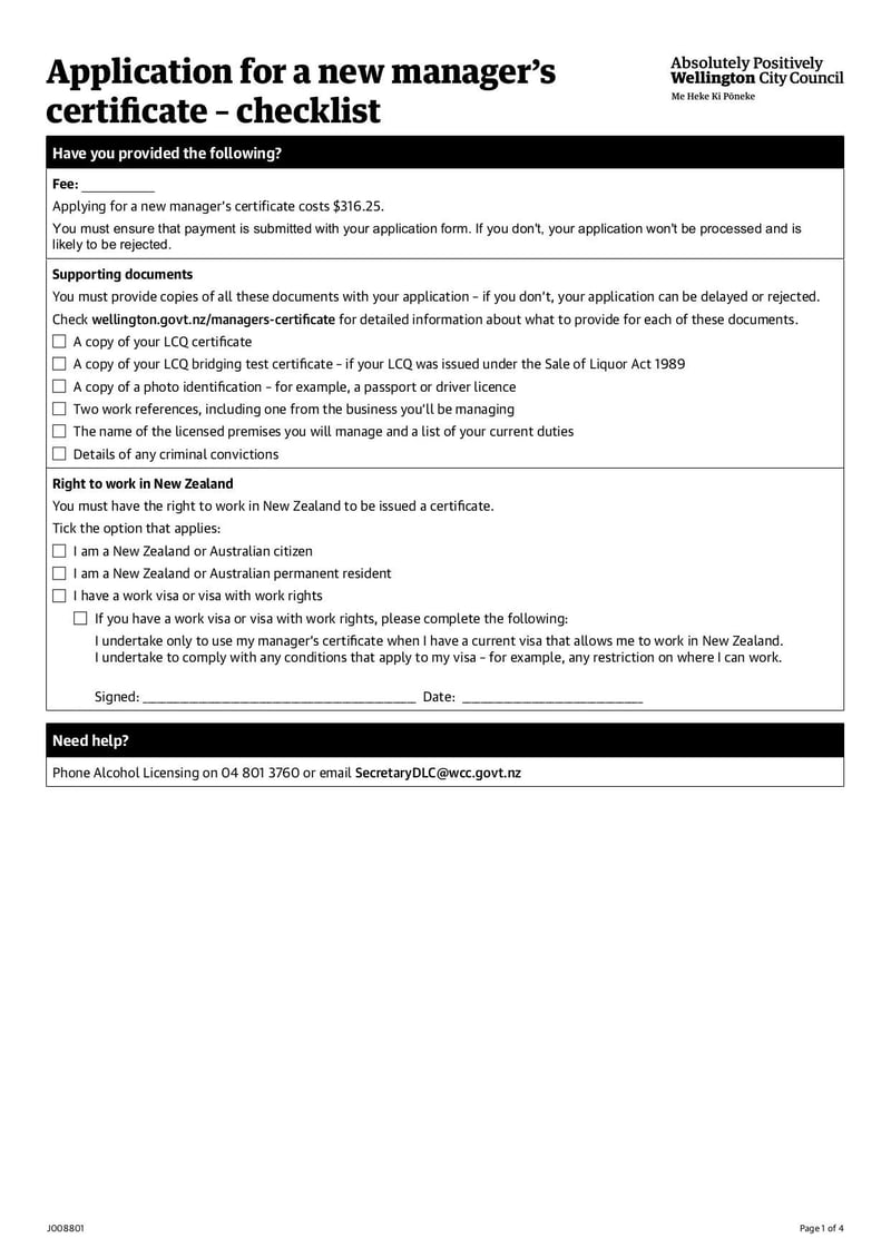 Large thumbnail of Application for a New Manager’s Certificate Form - Jan 2022