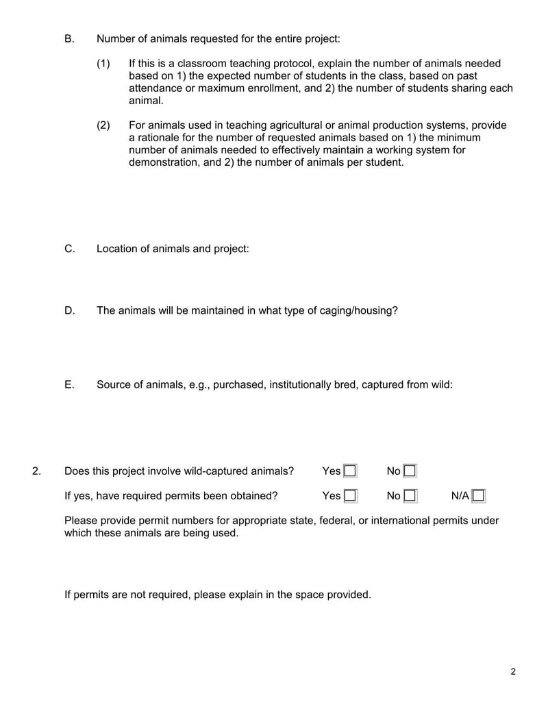 Large thumbnail of Angelo State University Protocol for the Use of Live Animals for Research, Teaching or Demonstration