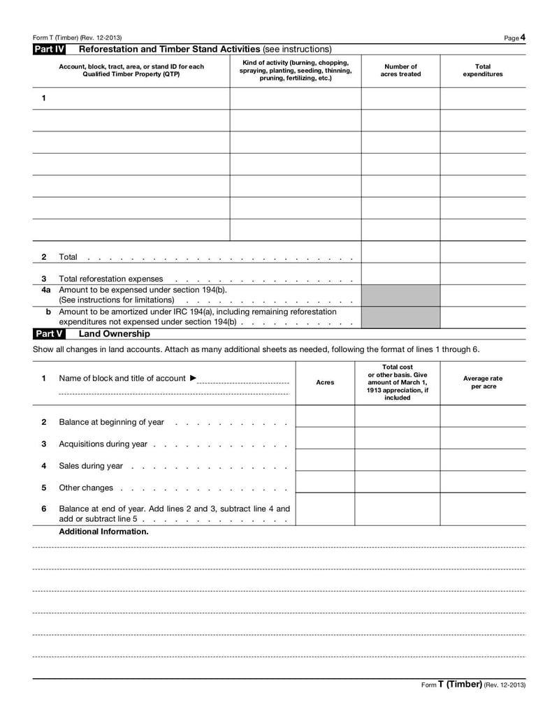 Large thumbnail of Form T (Timber) - Dec 2013