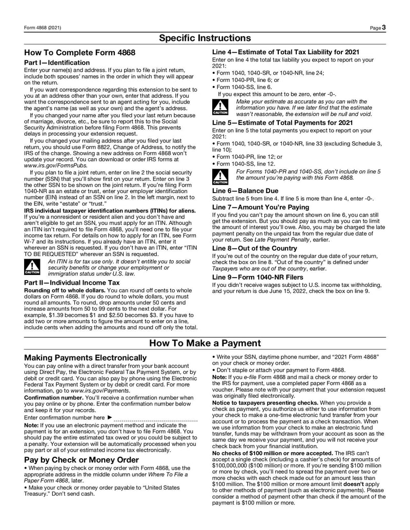 Large thumbnail of Form 4868 - Nov 2021