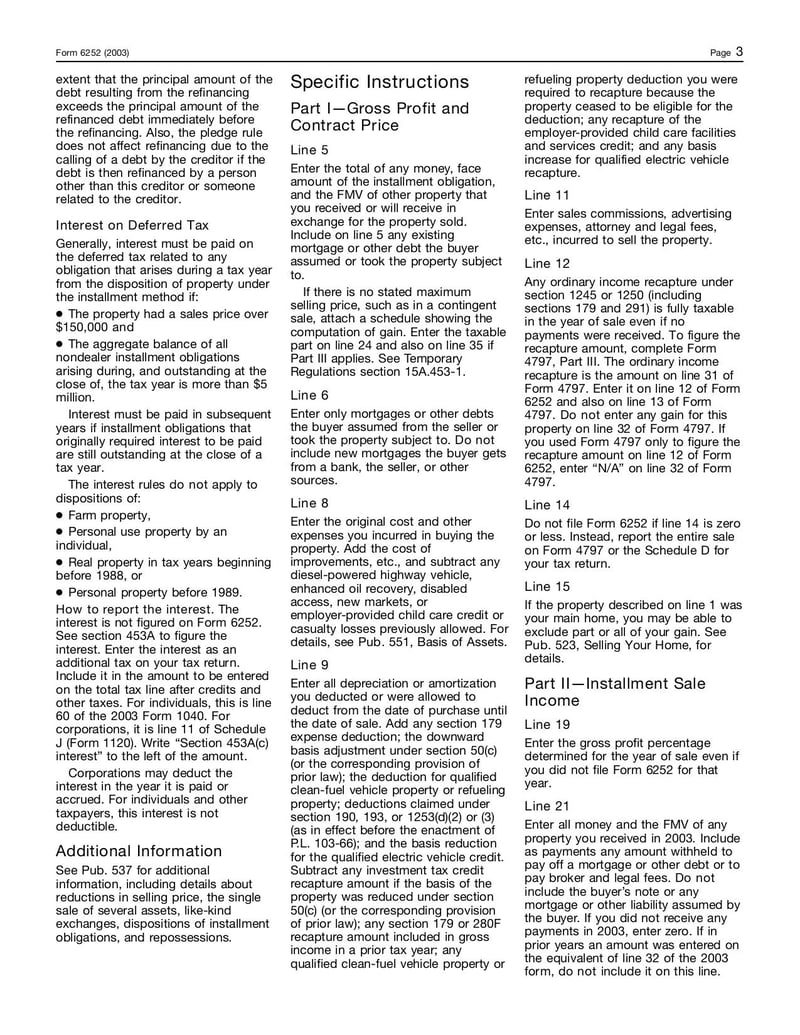 Large thumbnail of Form 6252 - Jun 2006