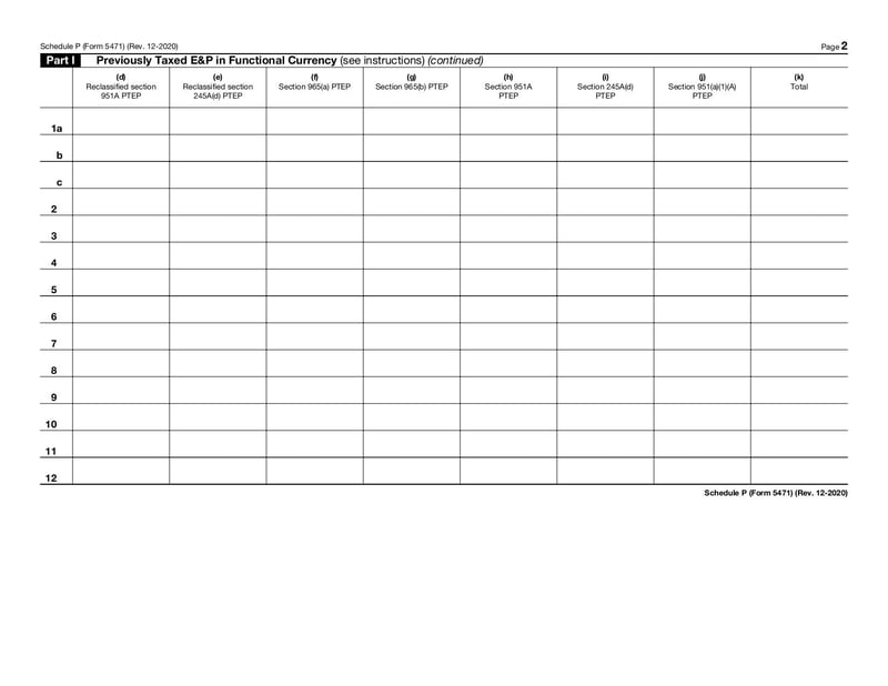 Large thumbnail of Schedule P (Form 5471) - Dec 2020