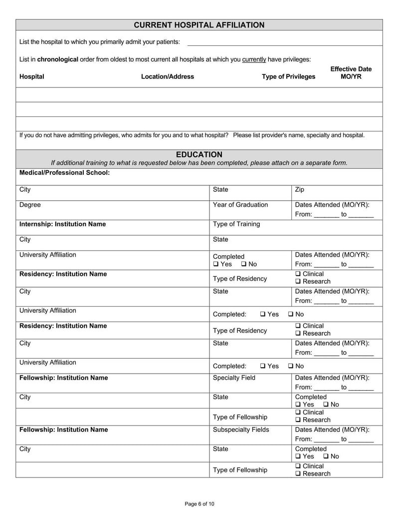 Large thumbnail of Louisiana Standardized Credentialing Application