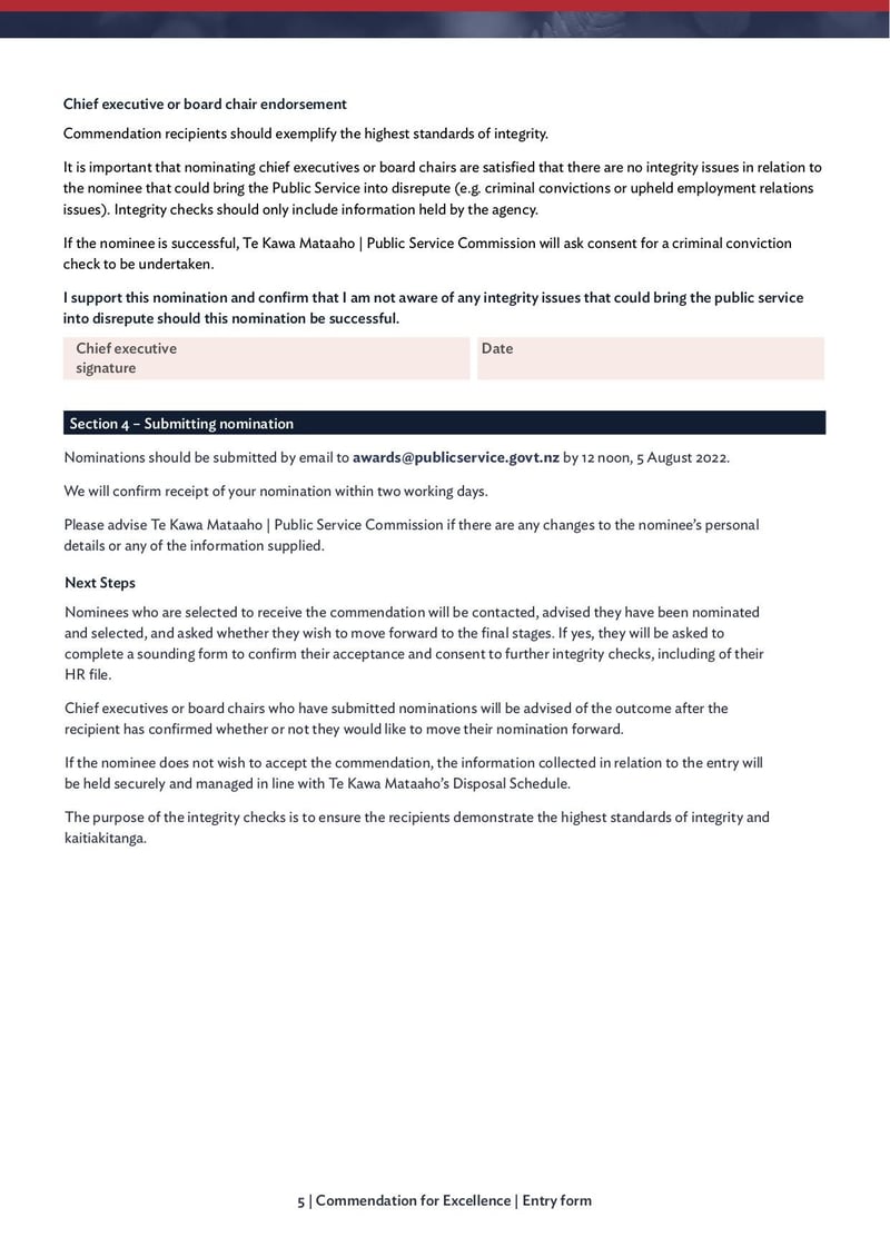 Large thumbnail of Public Service Commissioners Commendation for Excellence Nomination Form and Guidelines - Jan 2022