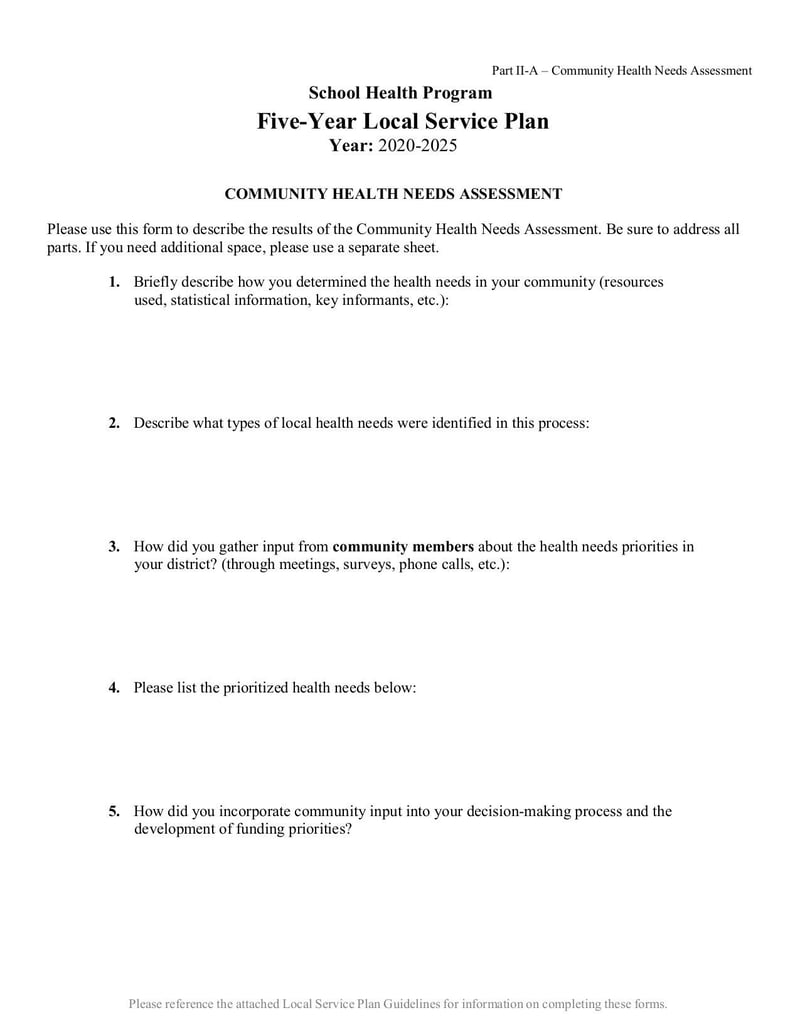 Thumbnail of School Health Services Program Five-Year Local Service Plan - Jan 2020 - page 2