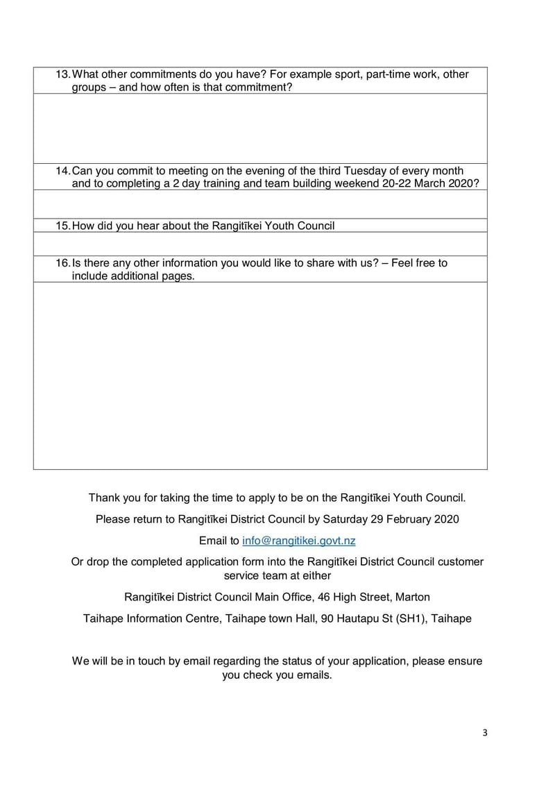 Large thumbnail of Youth Council Application Form - Feb 2020