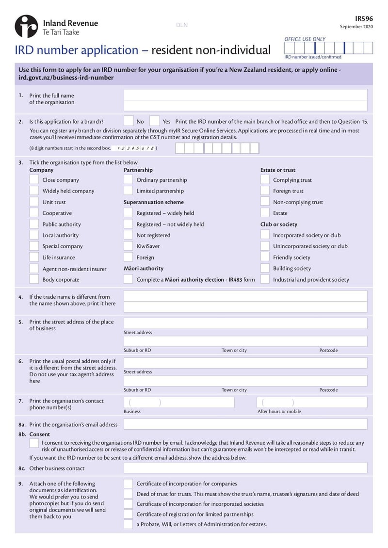 Large thumbnail of Form IR596 - Sep 2020