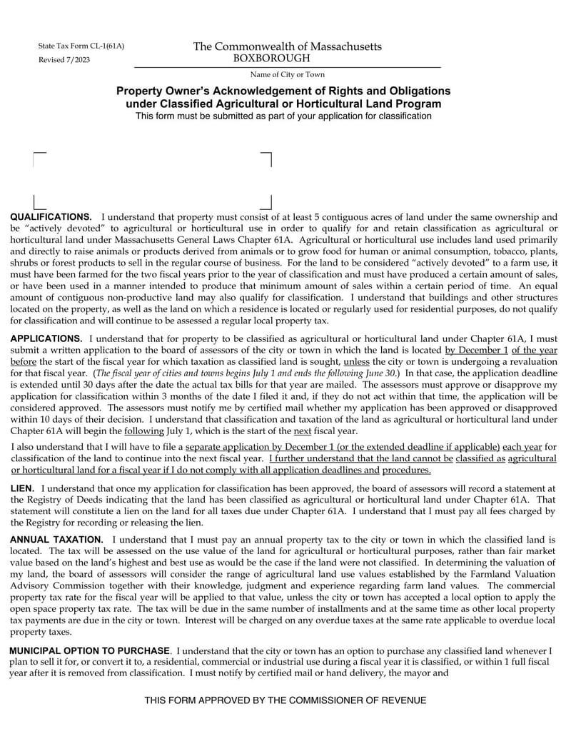 Large thumbnail of State Tax Form Cl-1(61A) - 2023