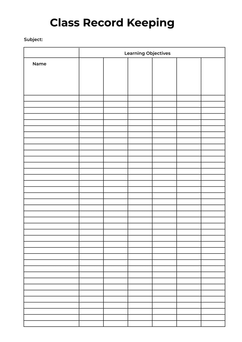 Large thumbnail of Teachers Record of Work Template
