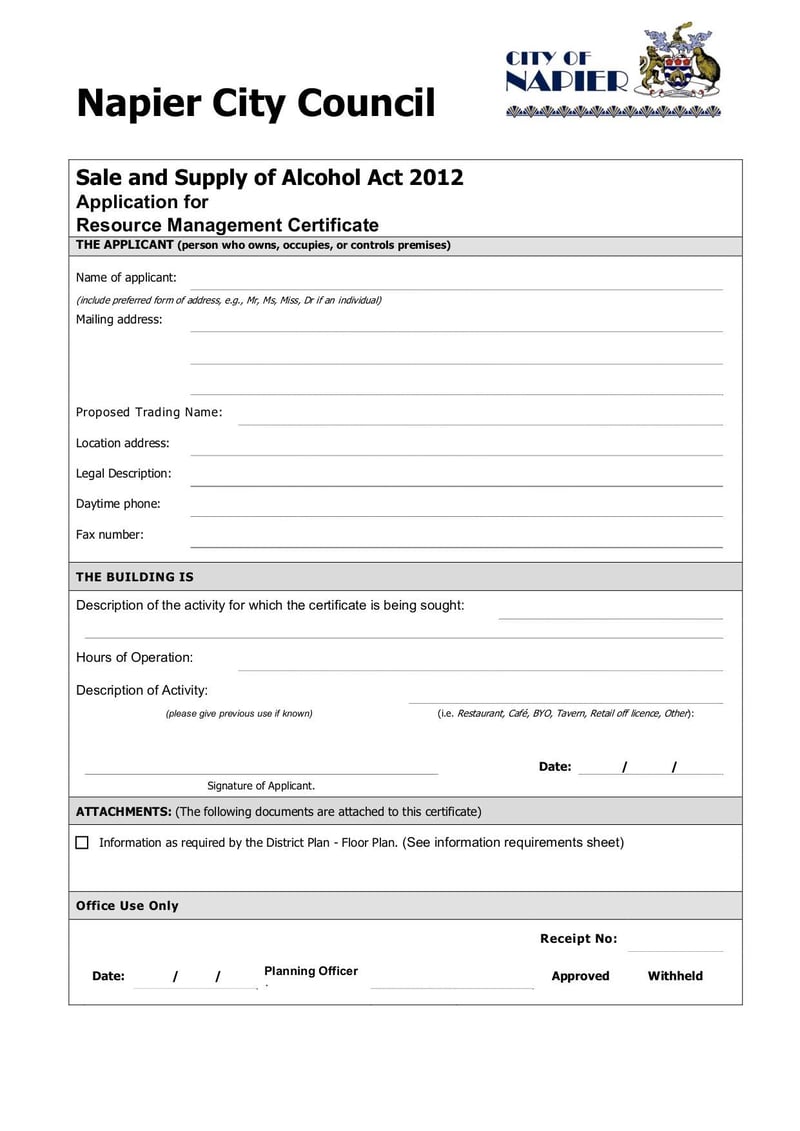 Large thumbnail of Application for Resource Management Certificate - Oct 2015