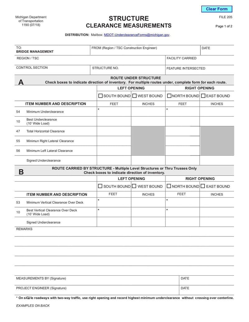 Large thumbnail of MDOT Form 1190M - Jul 2018