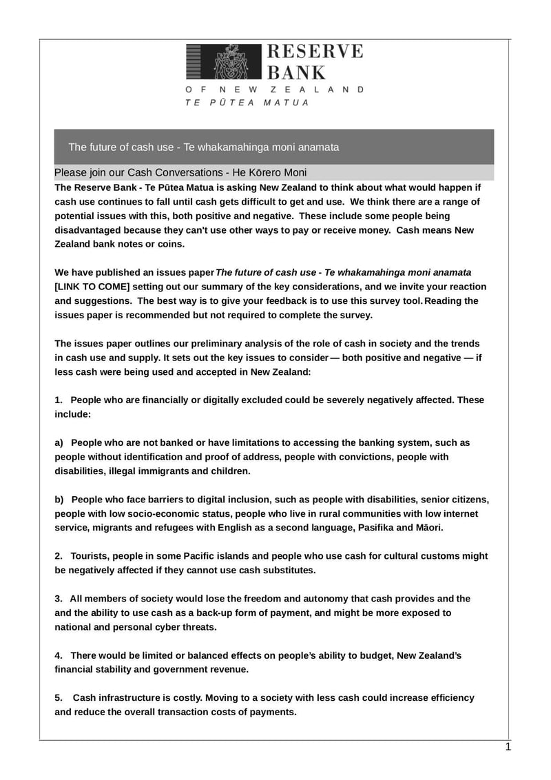 Large thumbnail of Future of Cash Feedback Form - Aug 2019