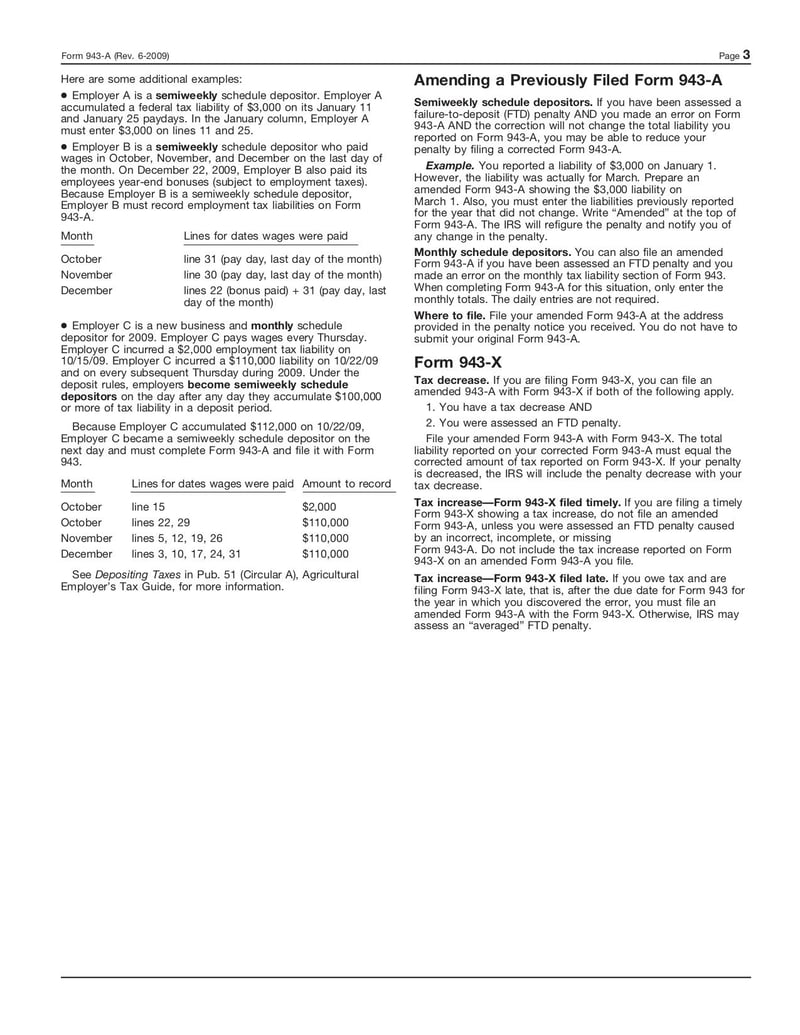 Large thumbnail of Form 943-A - Aug 2009