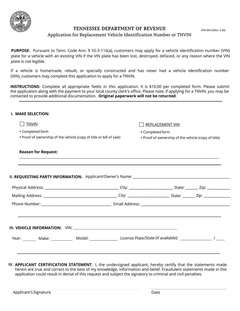 Large thumbnail of Form RVR-00115 (Apr  2020)