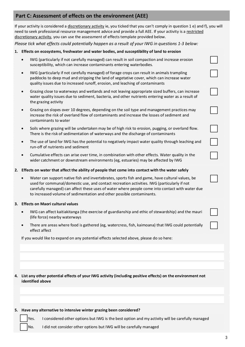 Large thumbnail of Form 3d Discharge Permit Application Land Use Consent Application for Intensive Winter Grazing - Sep 2022