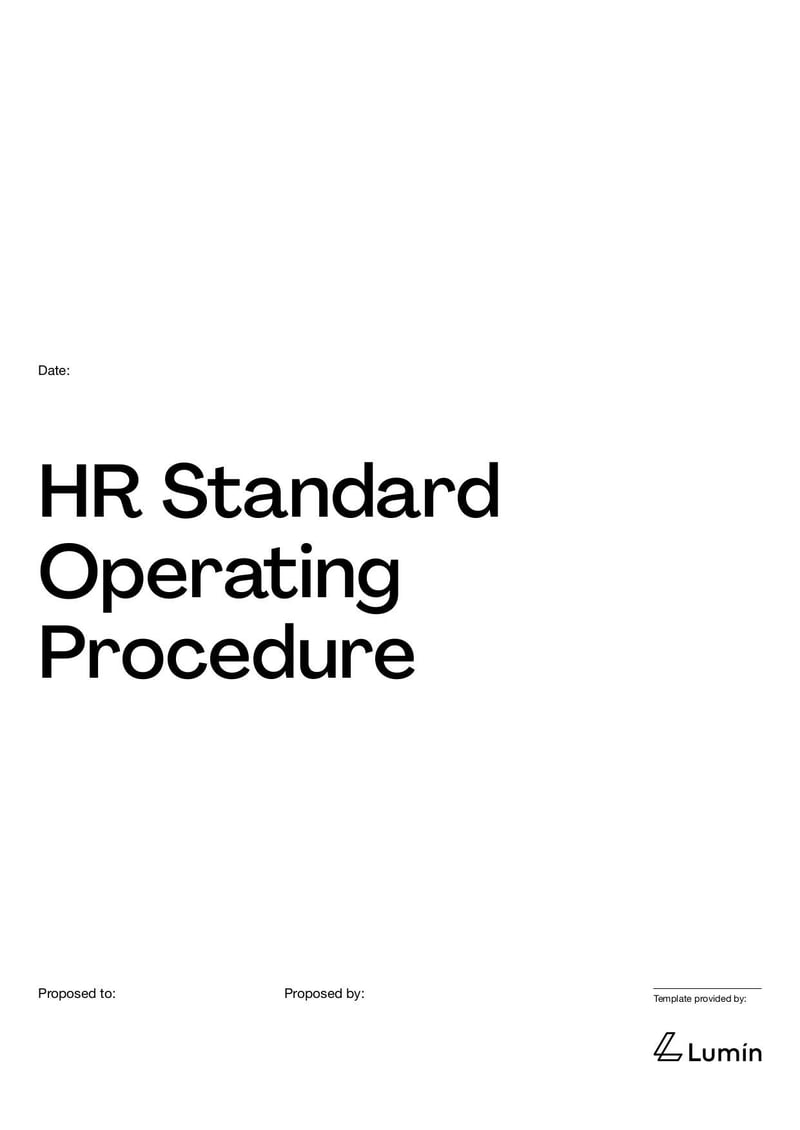 Large thumbnail of HR Standard Operating Procedure