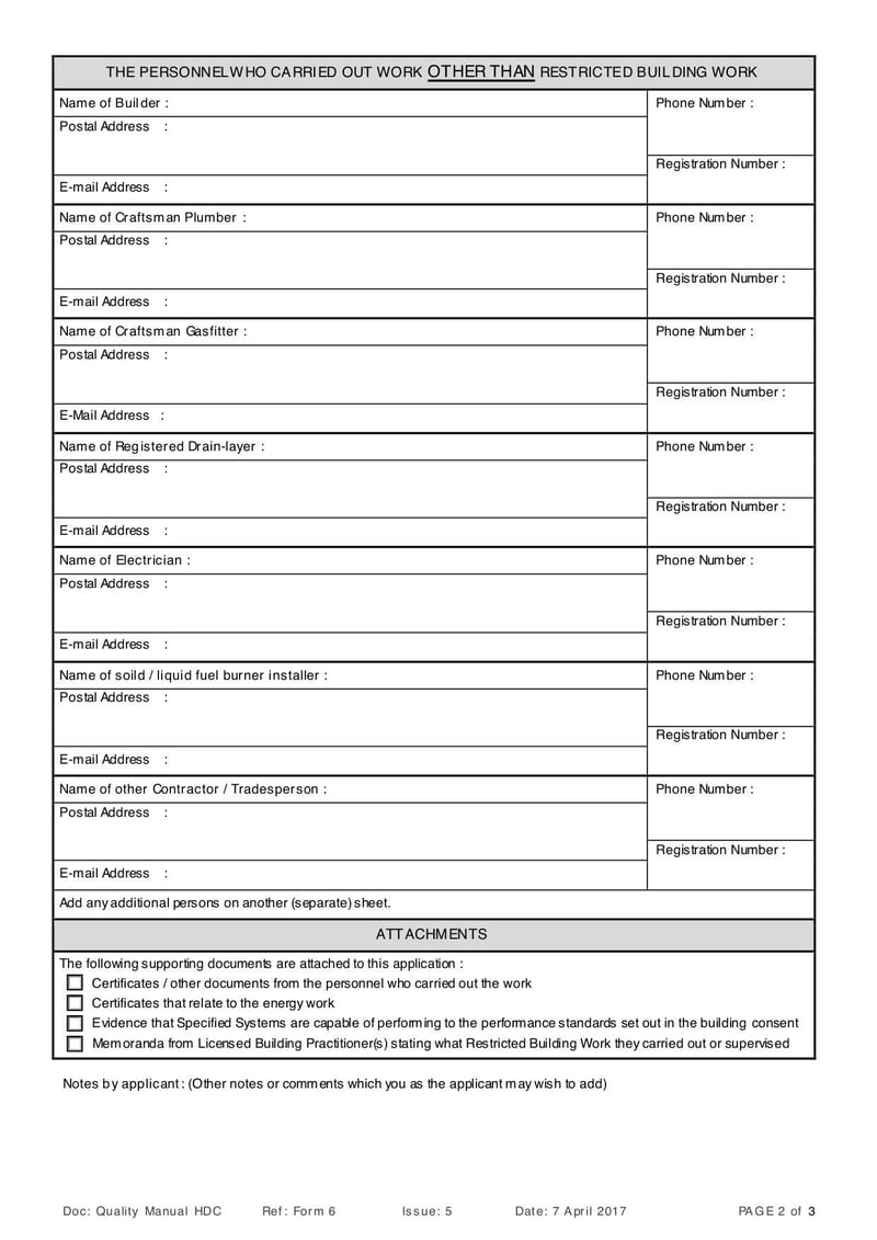 Thumbnail of Form 6 Code Compliance Application - Apr 2017 - page 1