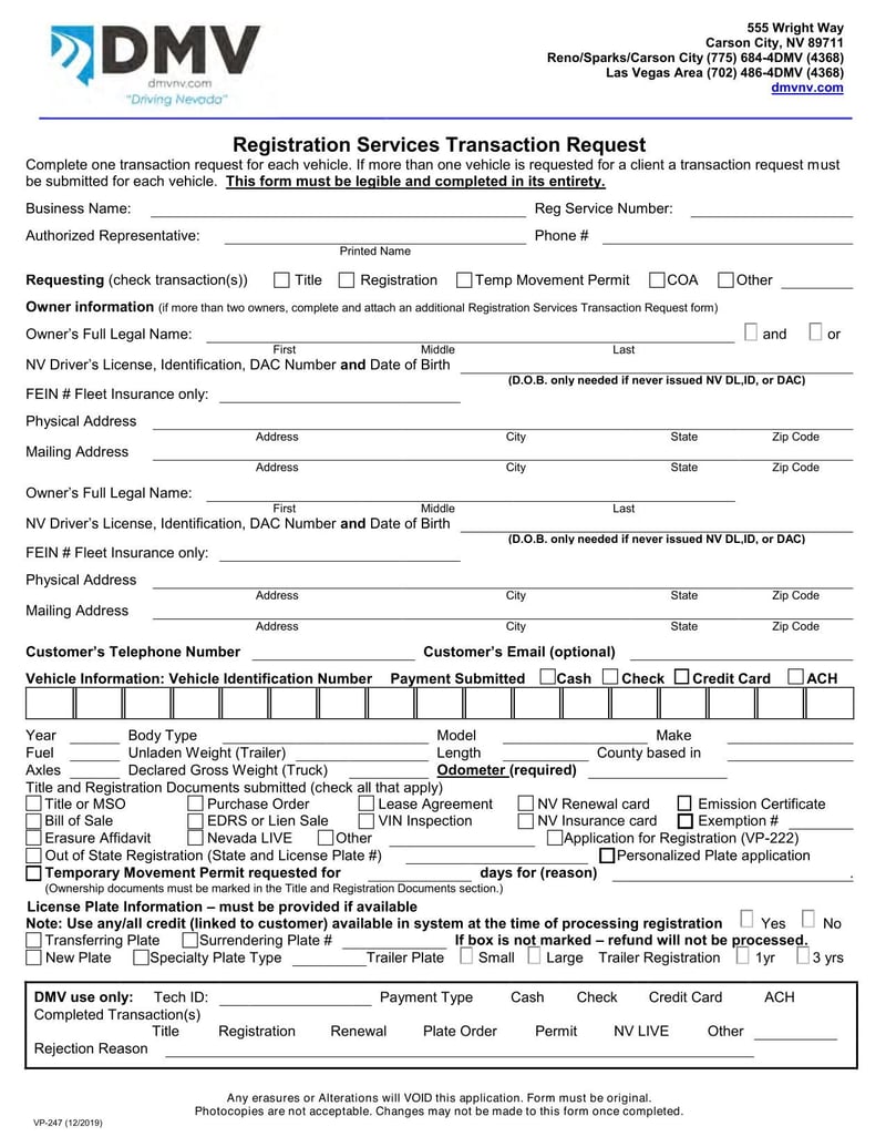 Large thumbnail of Form VP-247