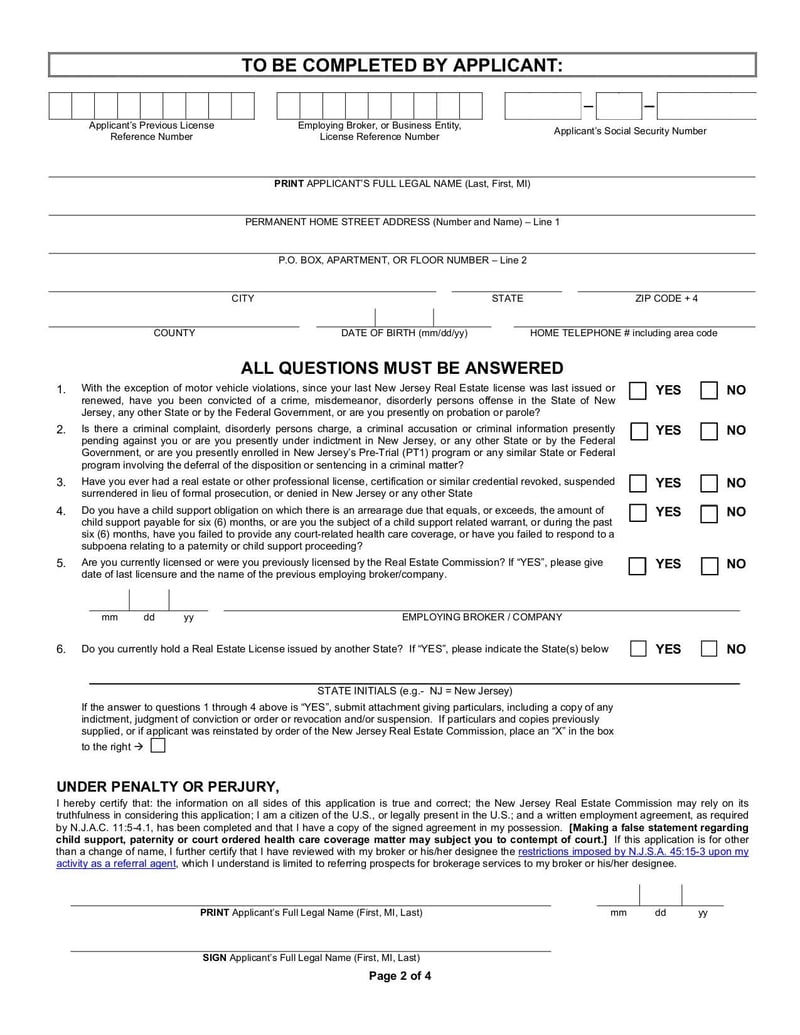 Large thumbnail of Referral Agent Application for Reinstatement/Transfer, Name Change - Sep 2014