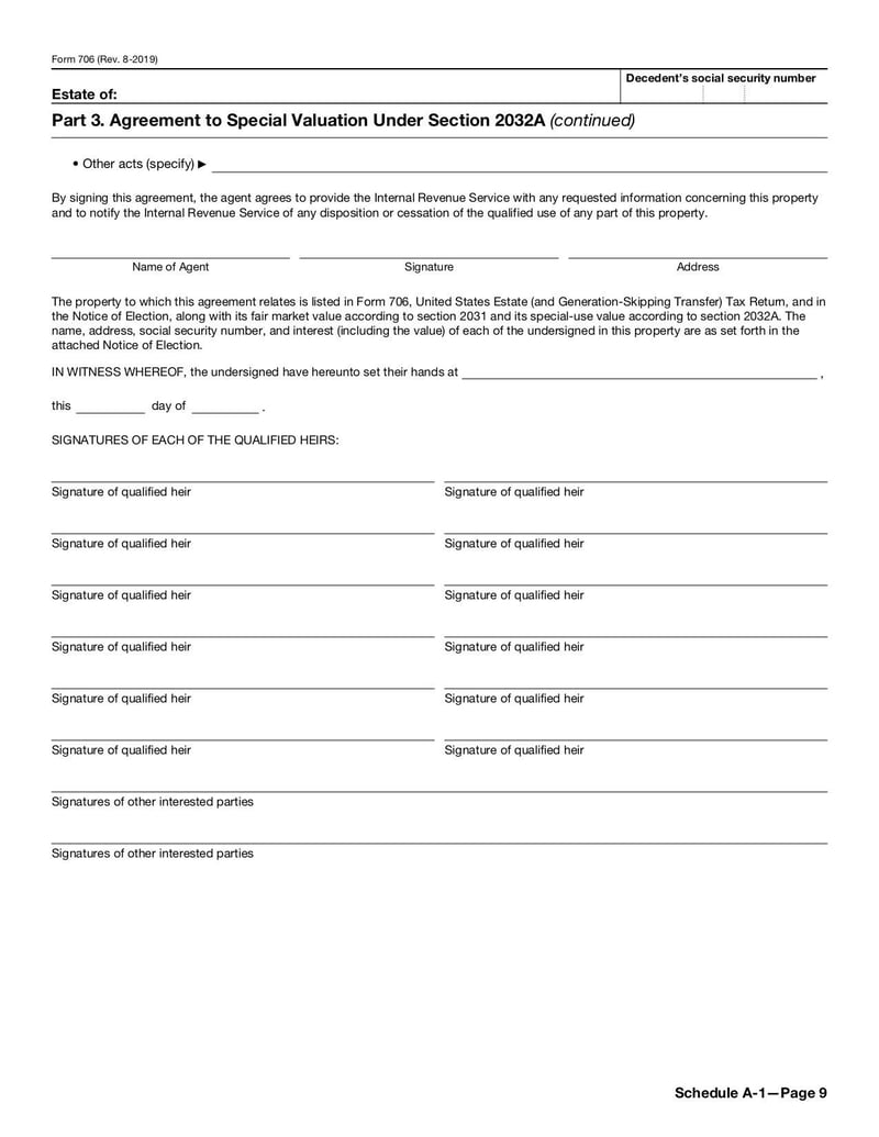 Large thumbnail of Form 706 - Aug 2019
