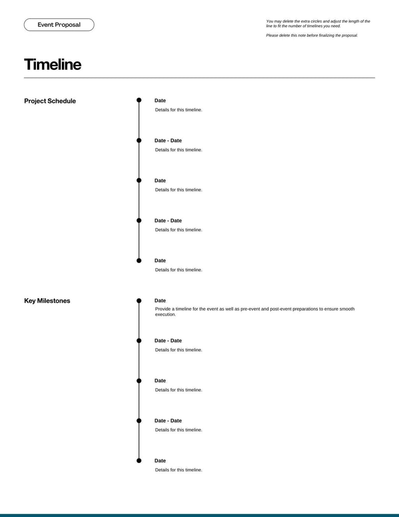 Event Proposal for pitching event plans and estimated costs to clients or sponsors