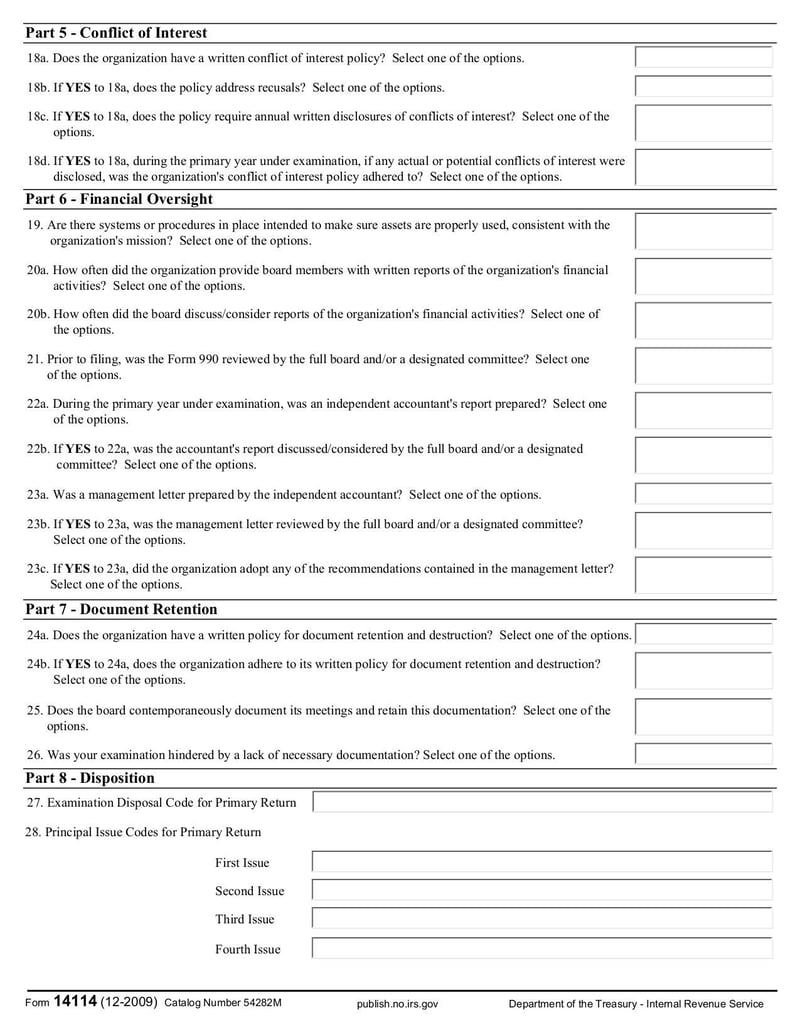 Large thumbnail of Governance Check Sheet - Dec 2009