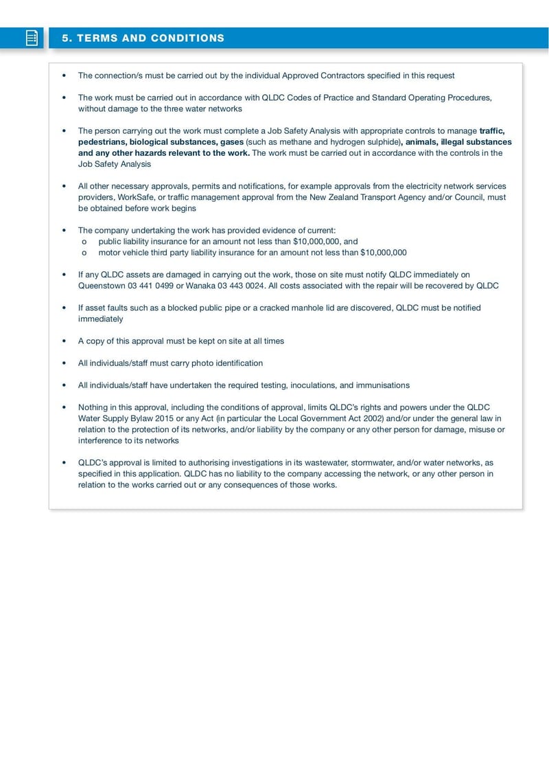 Large thumbnail of QLDC Water Wastewater Stormwater Network Connection Request Form - Aug 2020