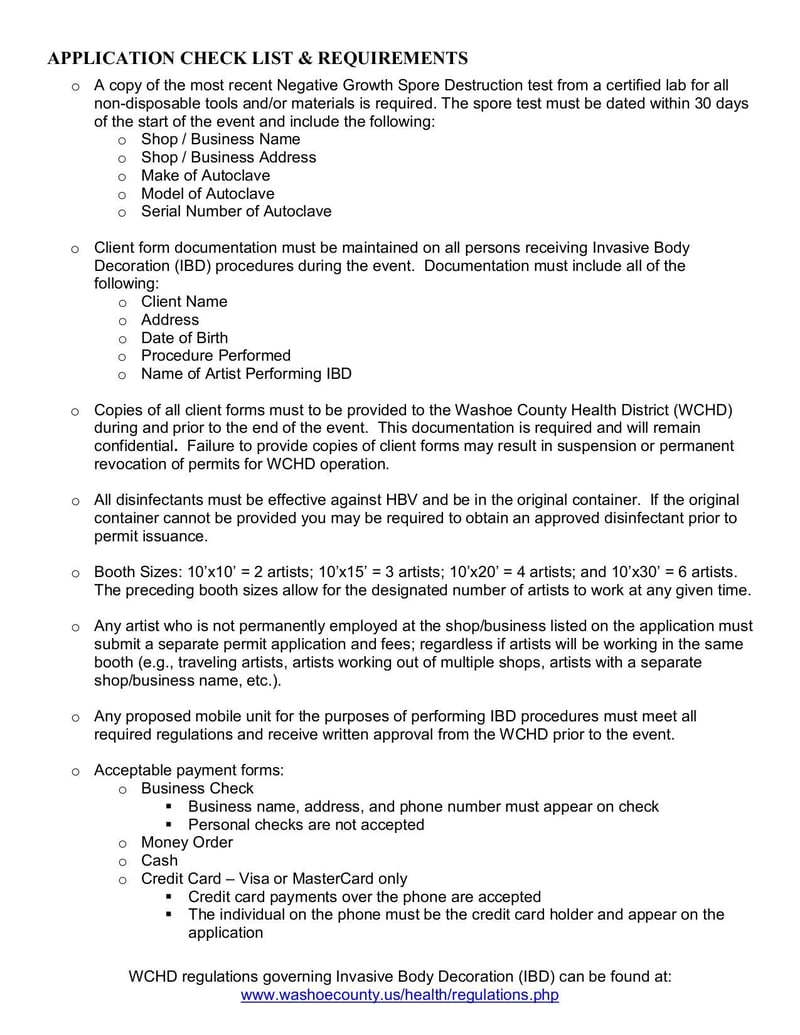 Large thumbnail of Application for Temporary Permit to Operate an Invasive Body Decoration Establishment - May 2015