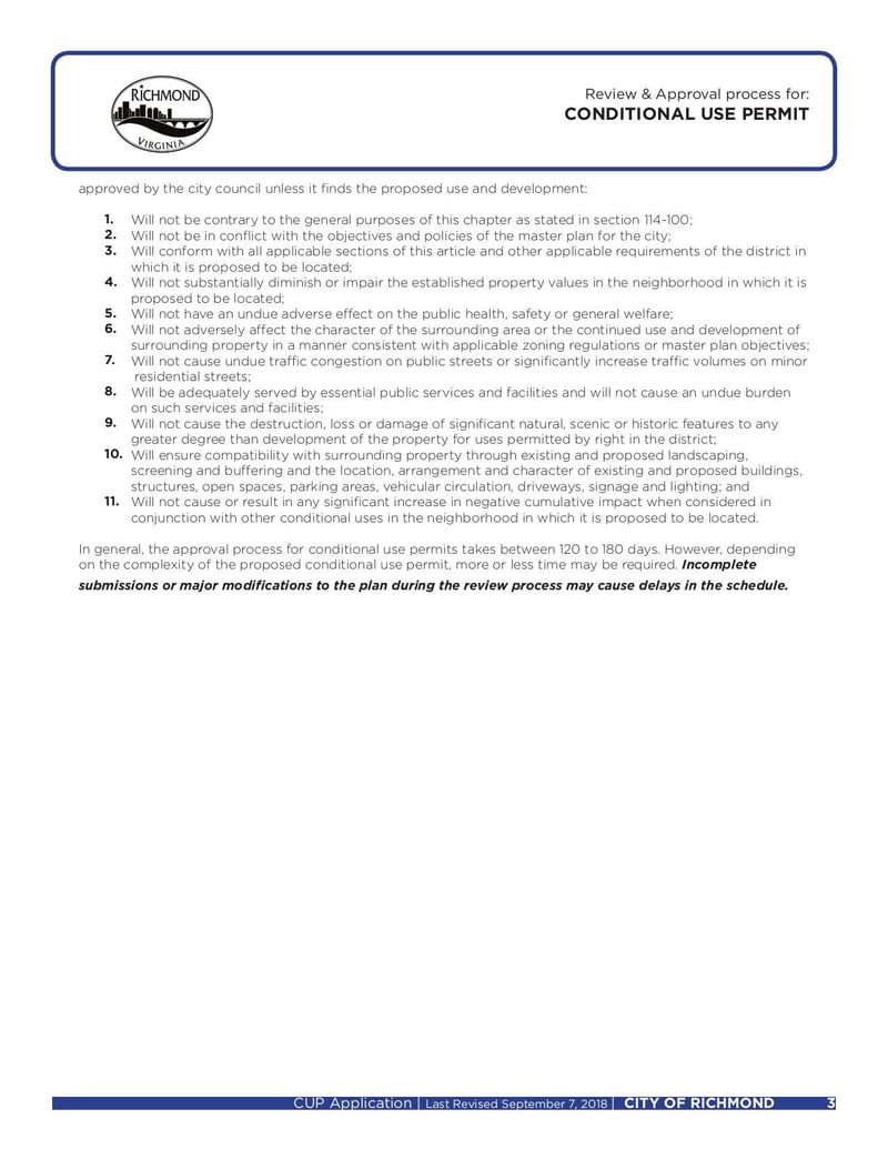 Large thumbnail of Application for Conditional Use Permit - Oct 2018