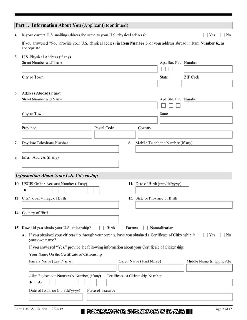 Large thumbnail of Form I-600A - Dec 2019