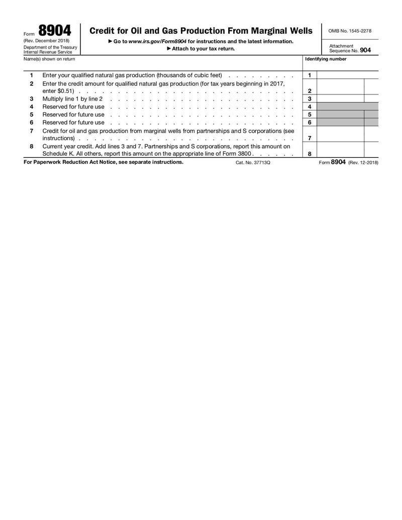 Large thumbnail of Form 8904 - Dec 2018