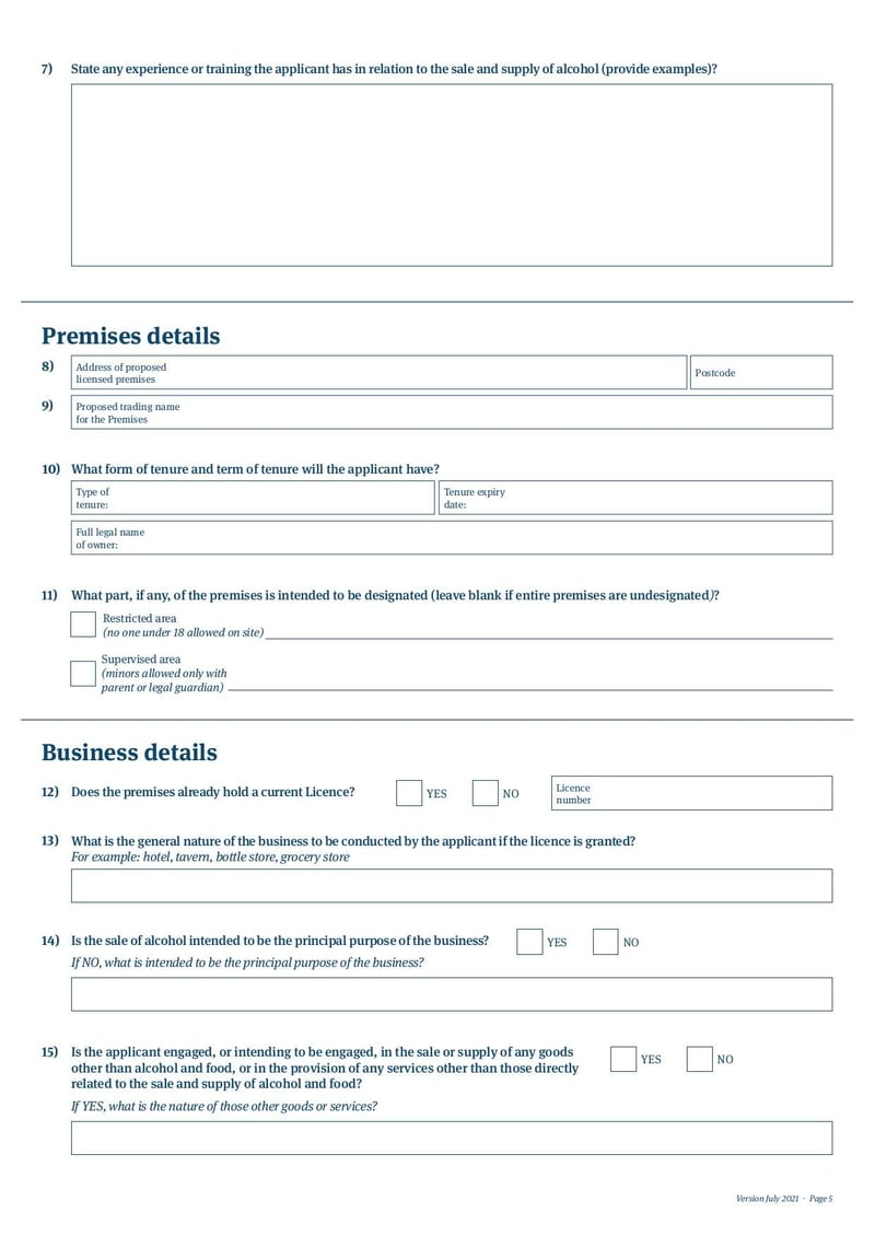 Large thumbnail of New Off Licence Application Form - Jul 2021