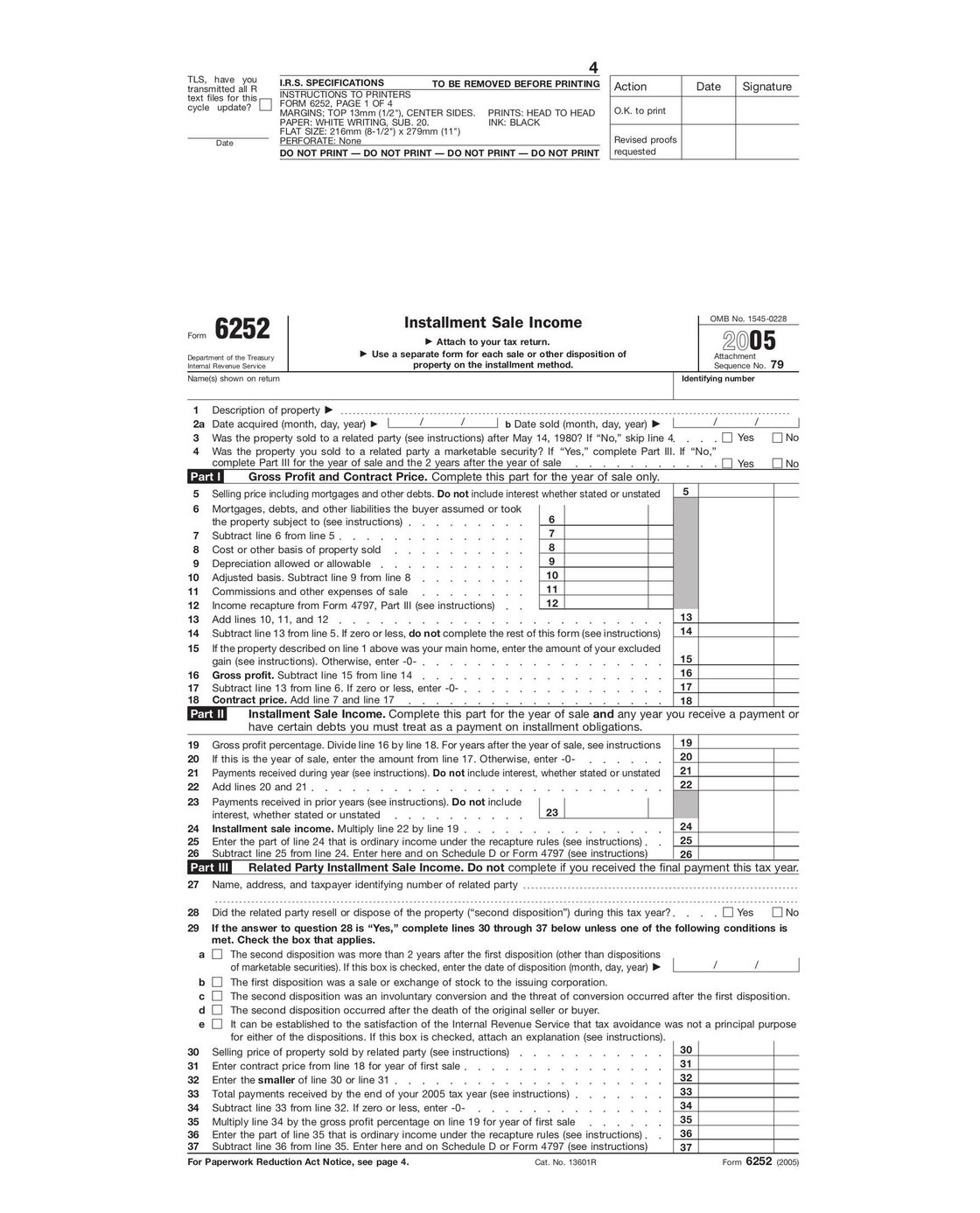 Form 6252 | Fill and sign online with Lumin