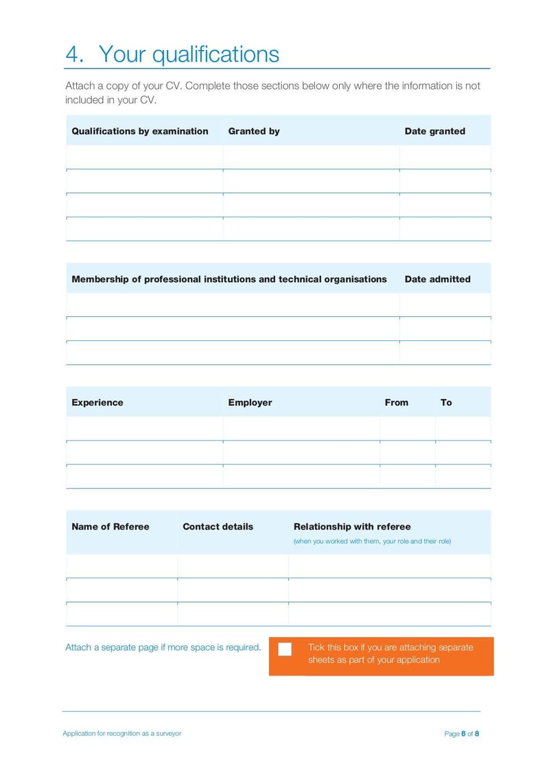Large thumbnail of Application for Recognition as a Surveyor MNZ Form - Aug 2019