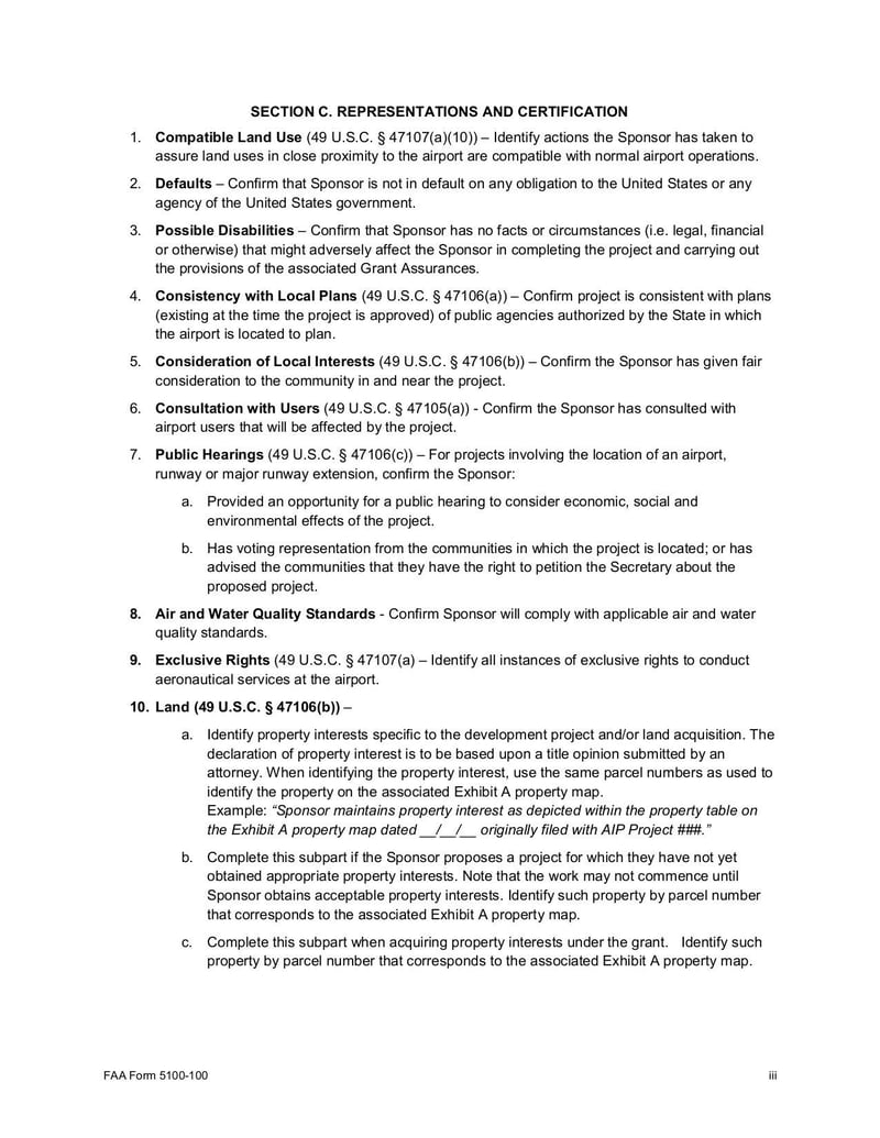 Large thumbnail of FAA Form 5100-100 - Aug 2020