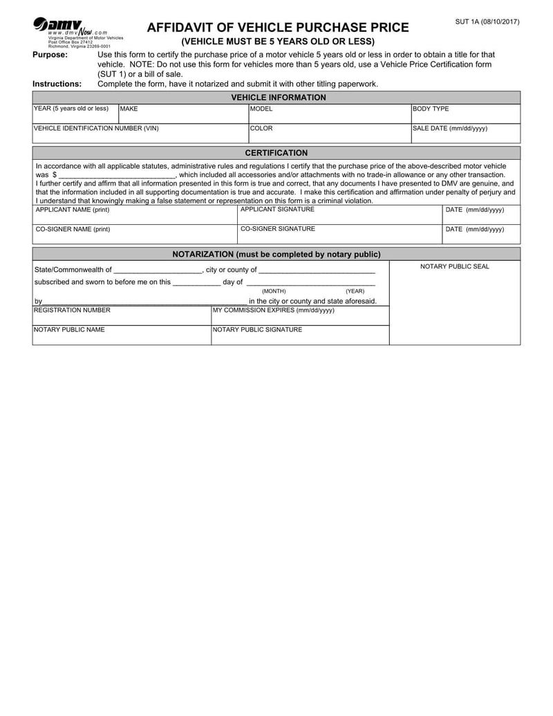 Large thumbnail of Form SUT 1A