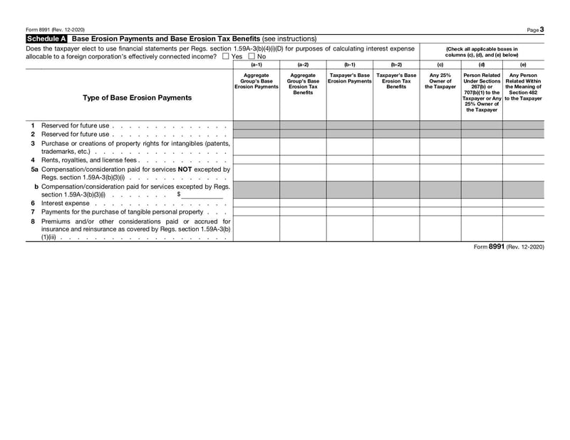 Large thumbnail of Form 8991 - Dec 2020