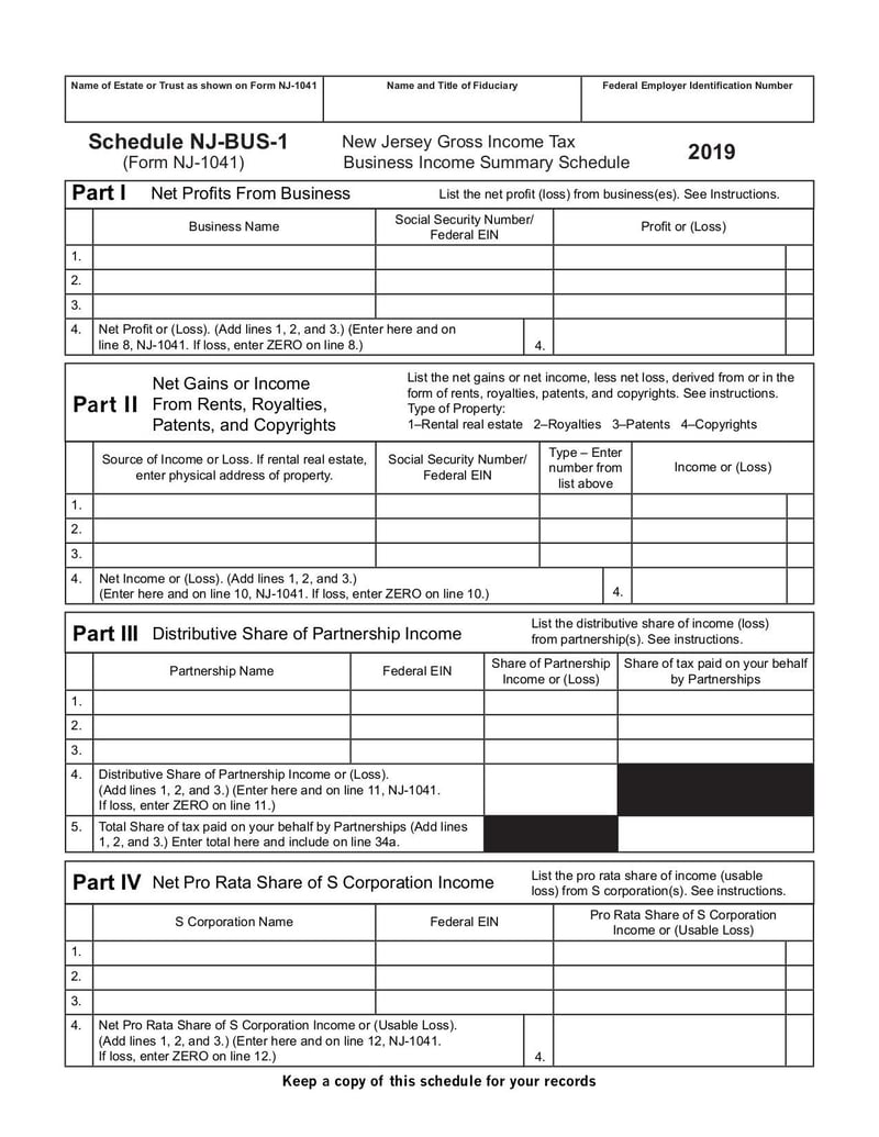 Large thumbnail of Form NJ-1041 - Feb 2020