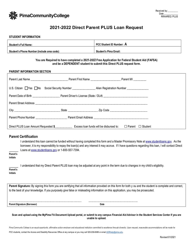 Large thumbnail of 2122 Loan Parent Plus Request - Feb 2021