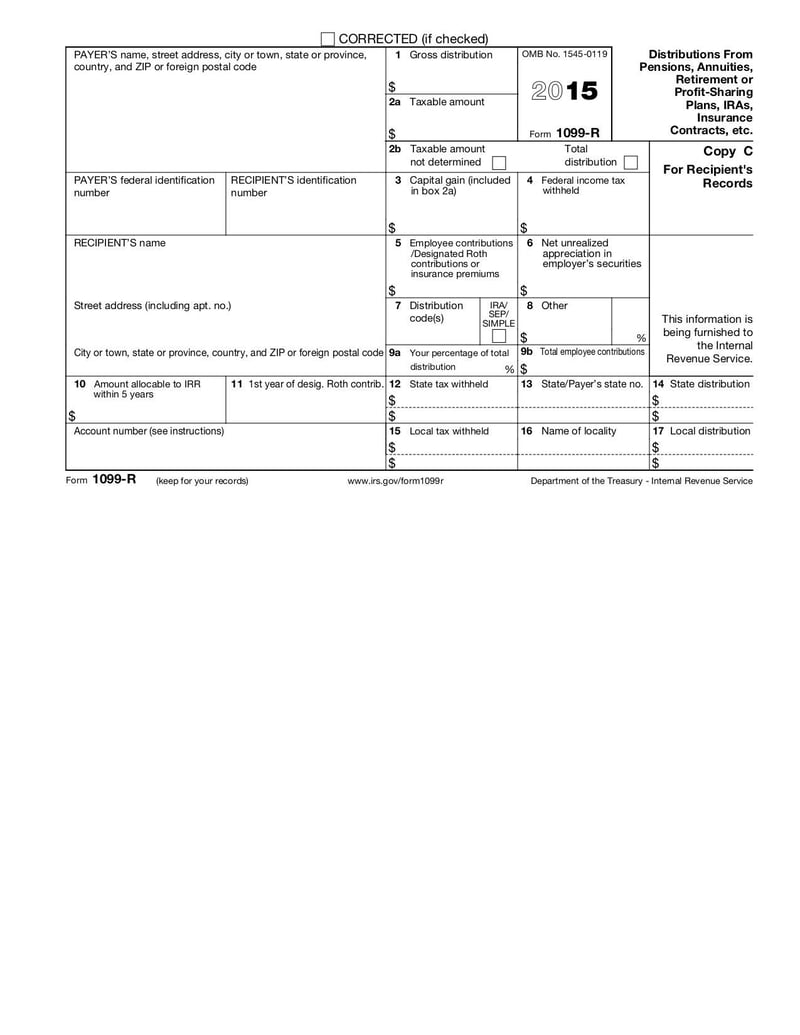 Large thumbnail of Form 1099-R - Sep 2015