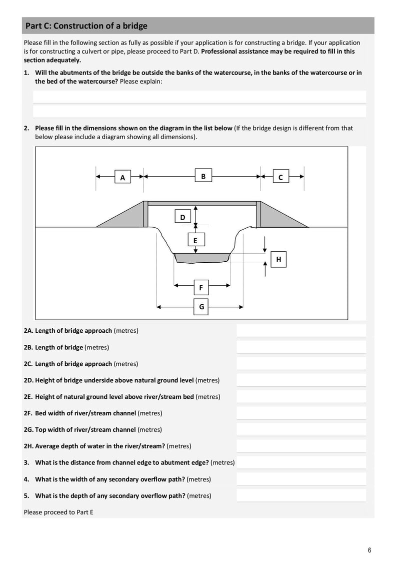 Large thumbnail of Form 6c Land Use Consent Application to Construct a Bridge, Culvert or Pipe in the Bed of a Watercourse or Lake - Mar 2021