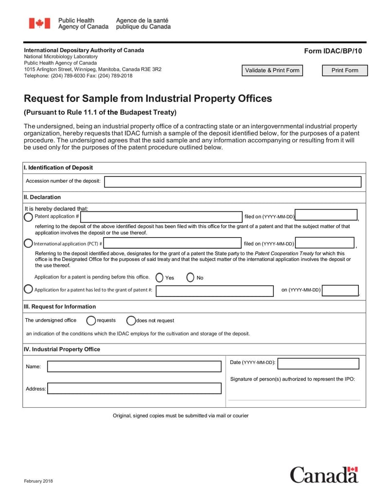 Large thumbnail of Request for Sample from Industrial Property Offices - Feb 2018