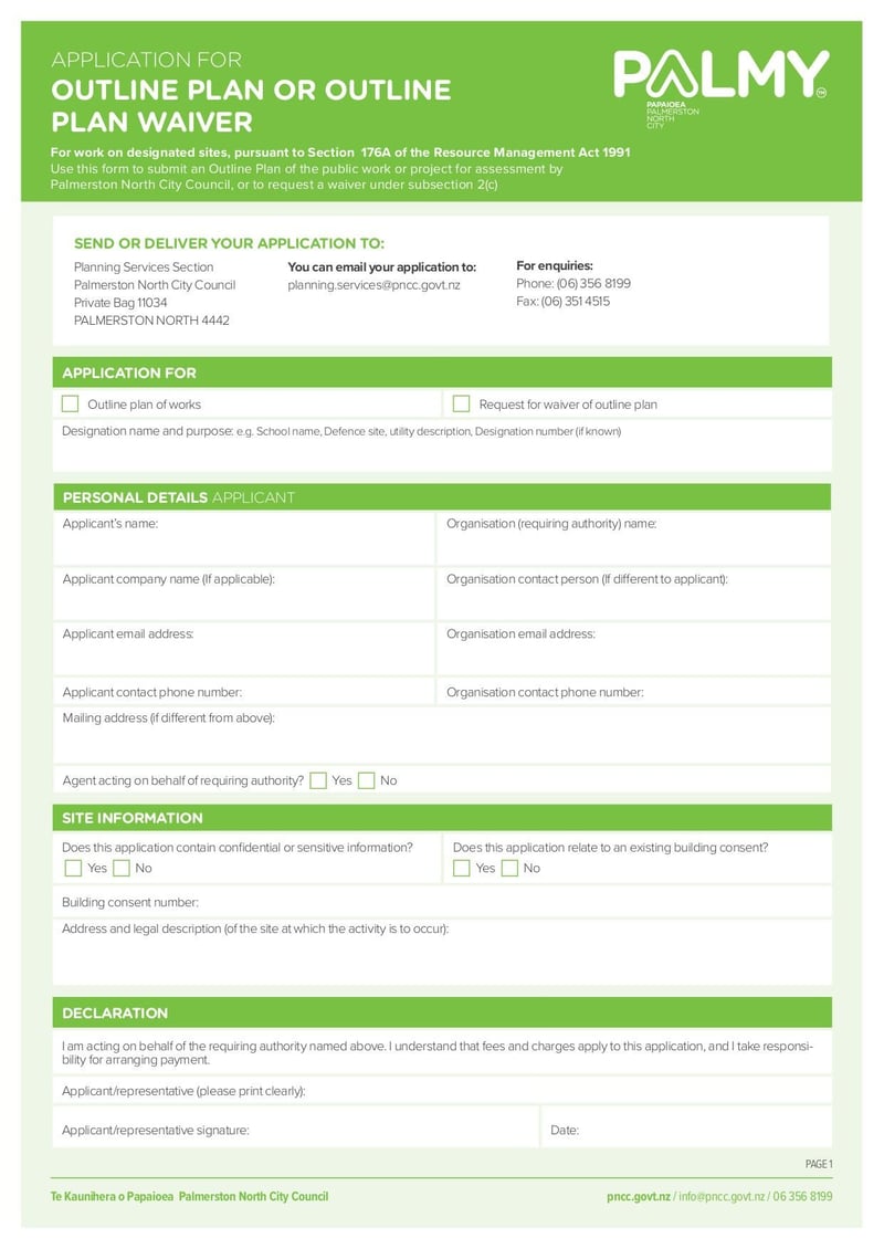 Large thumbnail of Application for Outline Plan or Outline Plan Waiver - Nov 2021