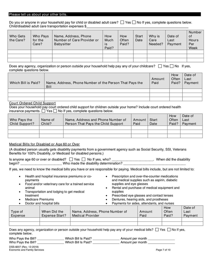 Large thumbnail of Form DSS-8207 - Jan 2019