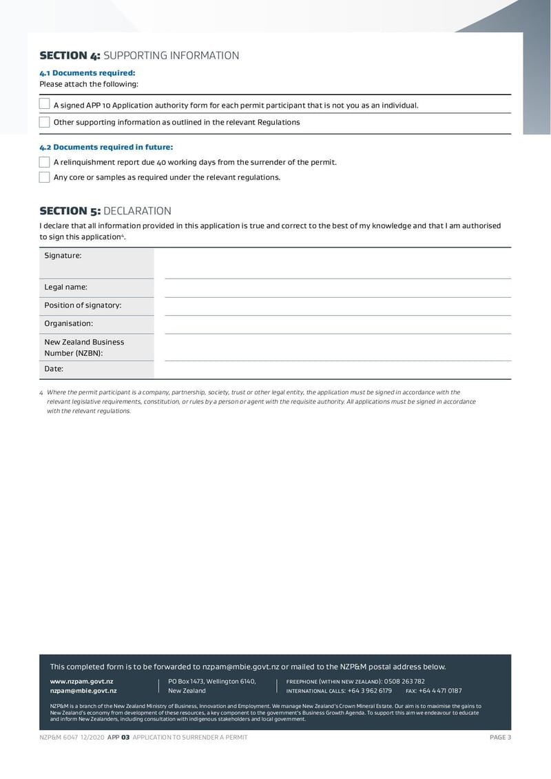 Large thumbnail of Application to Surrender a Permit - Dec 2020