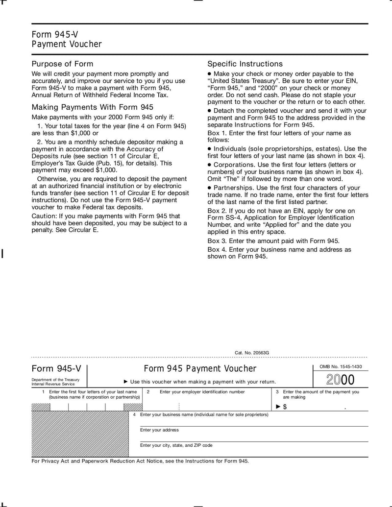 Large thumbnail of Form 945 - Jun 2006