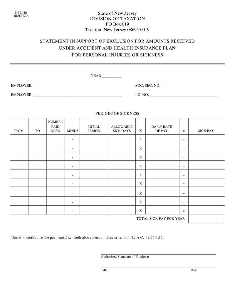 Large thumbnail of Form NJ-2440