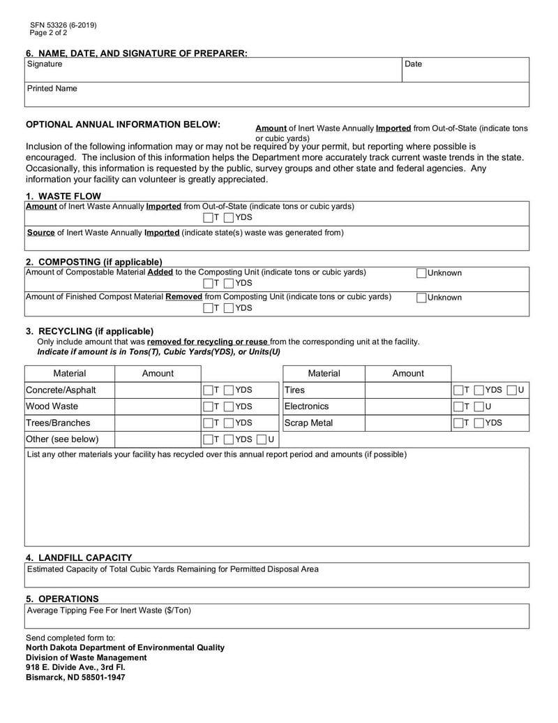 Large thumbnail of Inert Waste Facility Annual Report - Jun 2019