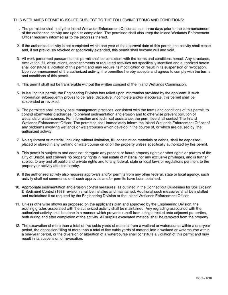 Large thumbnail of Administrative Wetlands Permit Application Form - Jul 2018