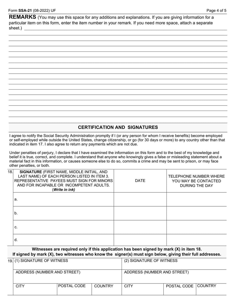 Large thumbnail of Form SSA-21